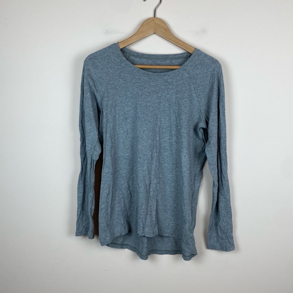 Lululemon Emerald Long Sleeve Heathered Medium Grey